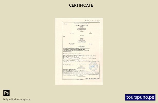 listo para imprimir plantilla de certificado de divorcio del Departamento del Re